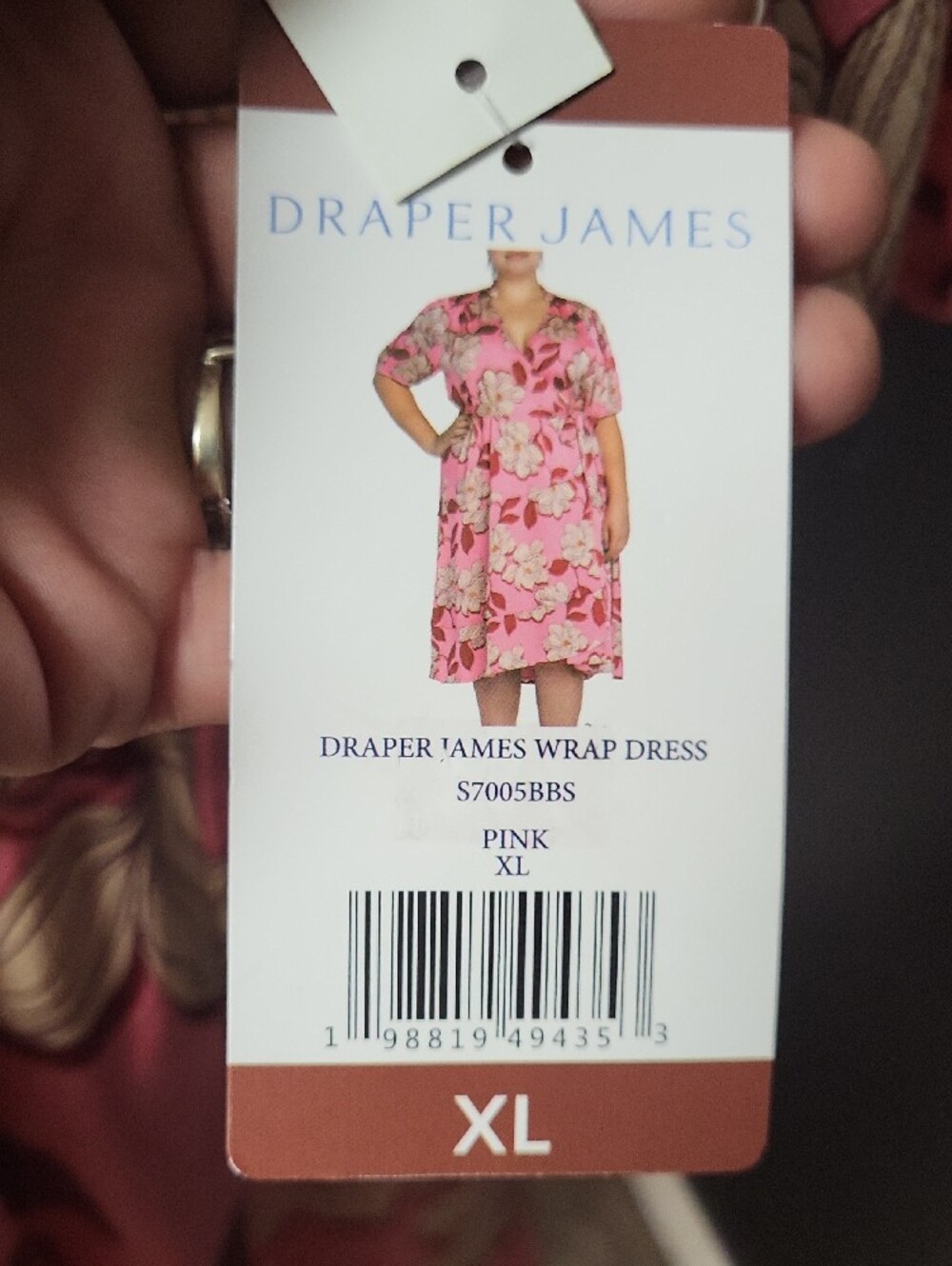 Nwt, Draper James Pink Floral Wrap Midi Dress XL - Picture 3 of 9